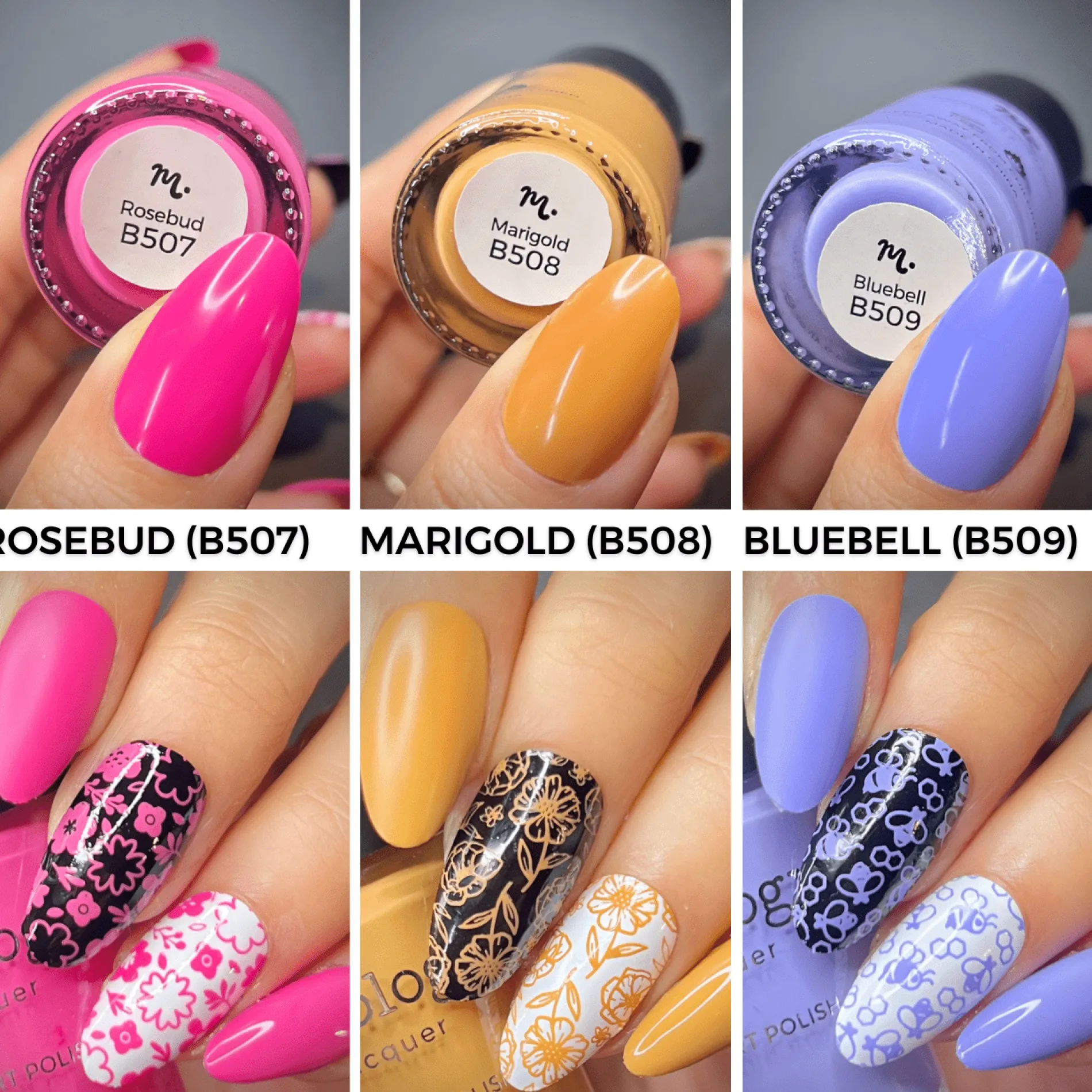 Sunshower: 3-Piece Cream Stamping Polish Set