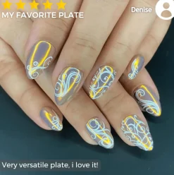 Swirls (M357) - Nail Stamping Plate