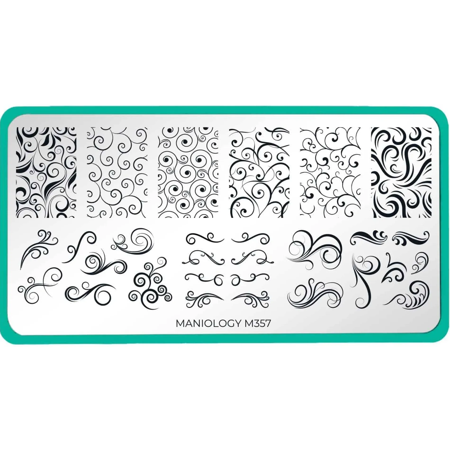 Swirls (M357) - Nail Stamping Plate