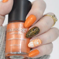 Tangerine Taffeta (B563) - Orange Pearl Cream Stamping Polish