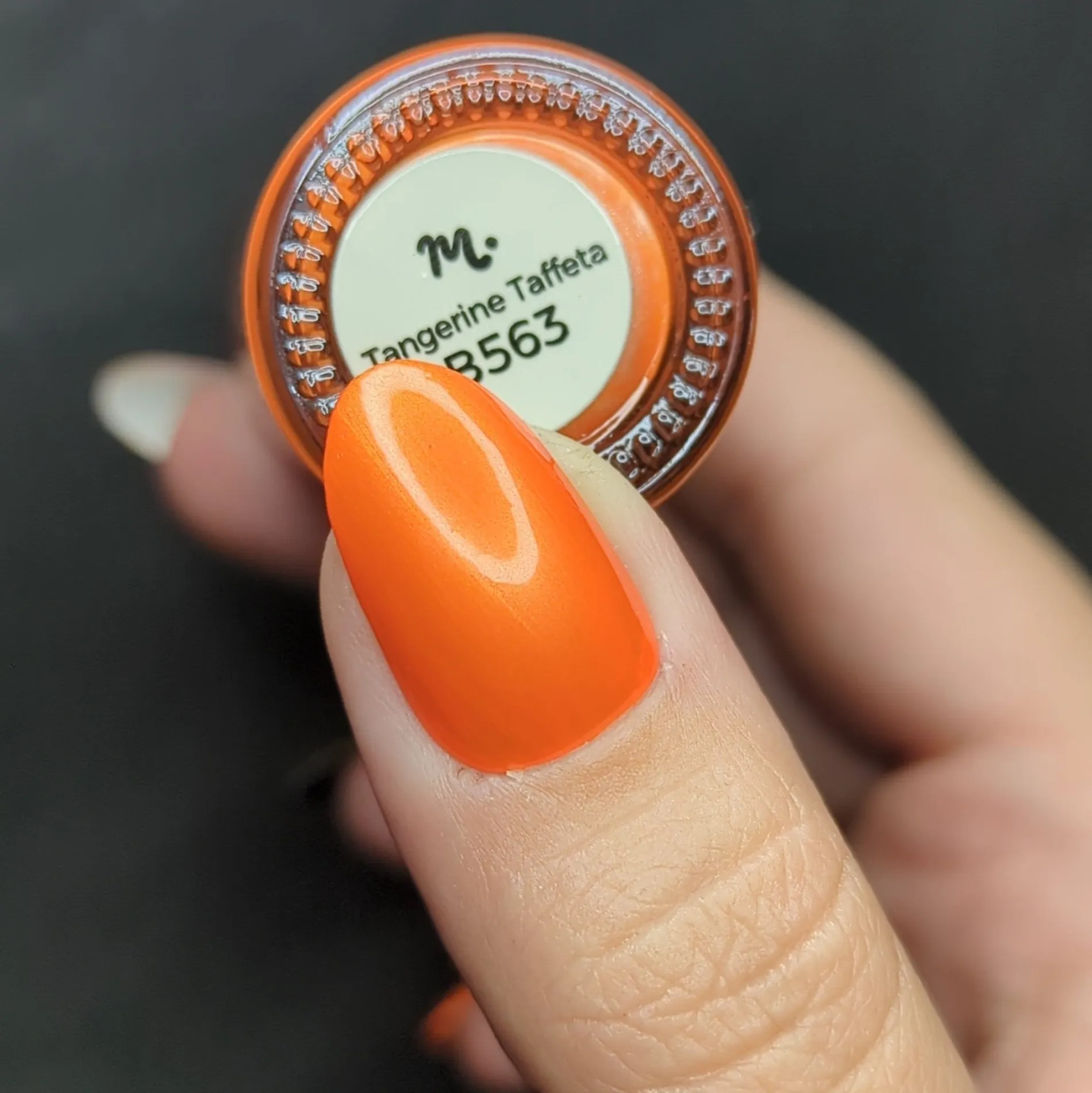 Tangerine Taffeta (B563) - Orange Pearl Cream Stamping Polish