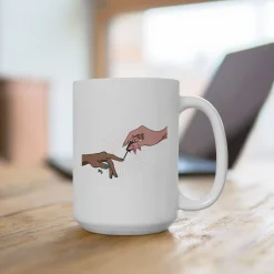 The Creation of Manicure Ceramic Coffee Mug 15oz