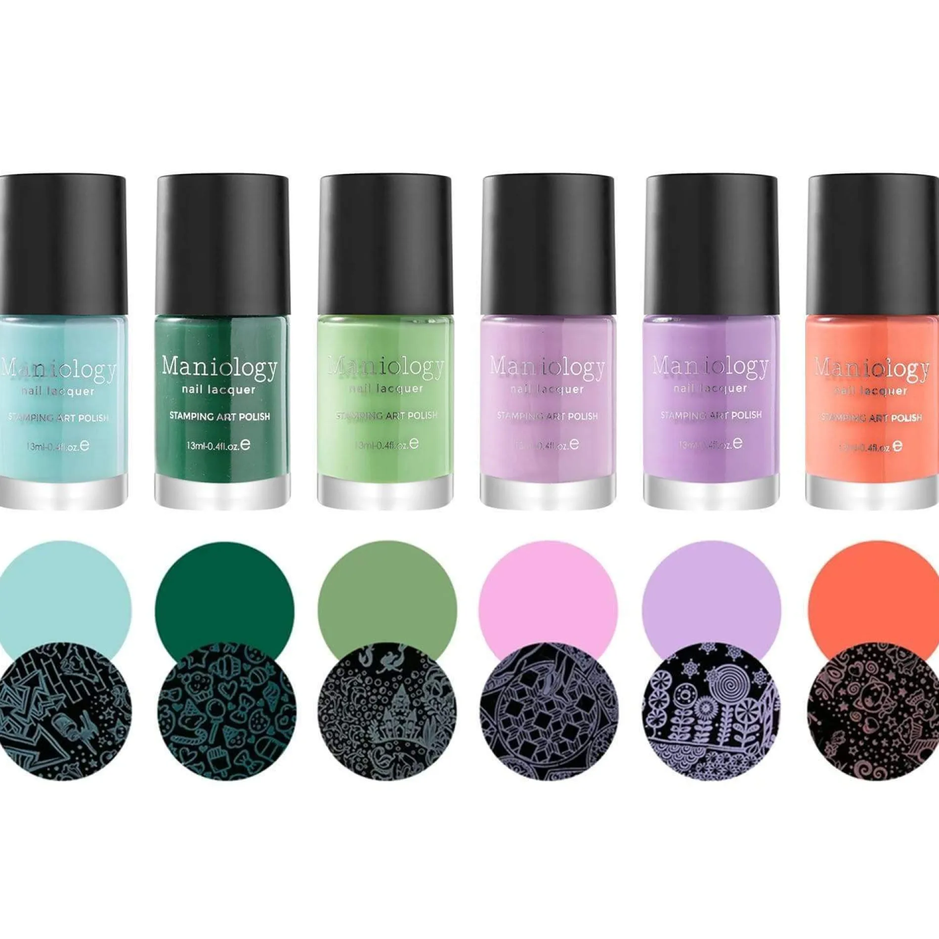 The Gardener: 6-Piece Creamy Pastel Stamping Polish Set