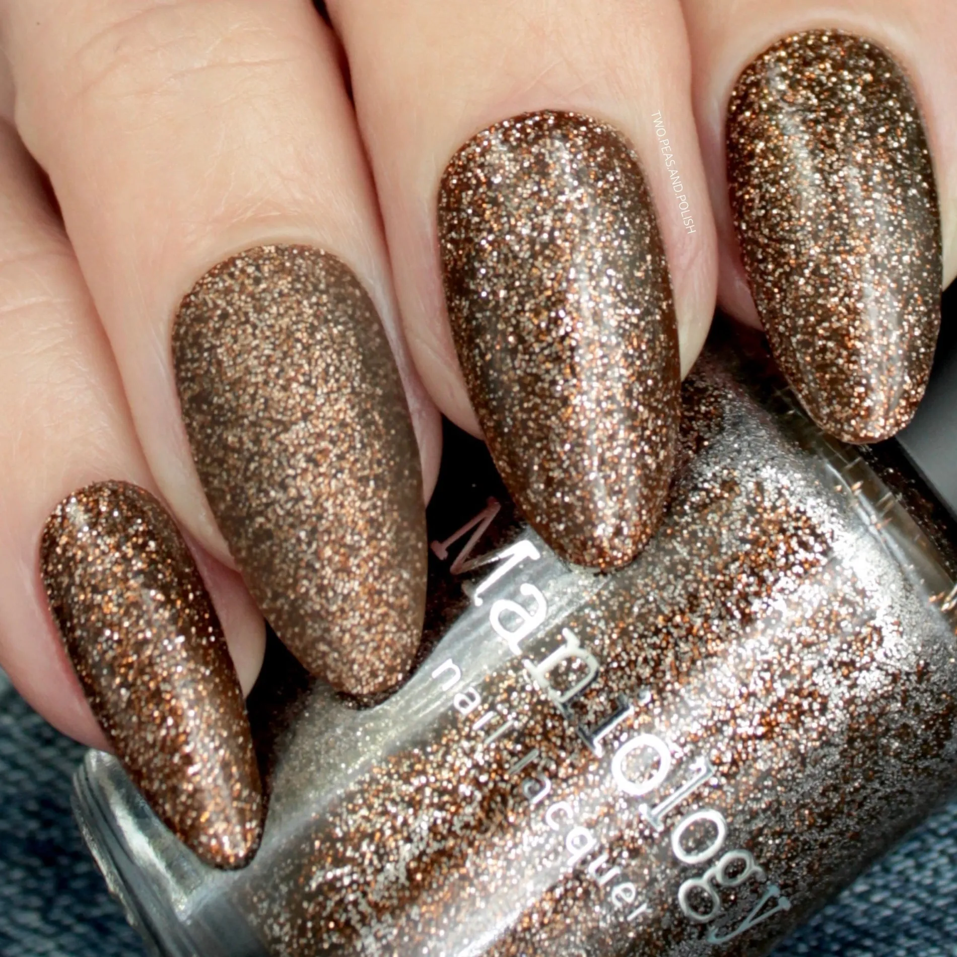 Tinseltown: Muse (P140) - Semi Sheer Dark Brown with Glitter Nail Polish