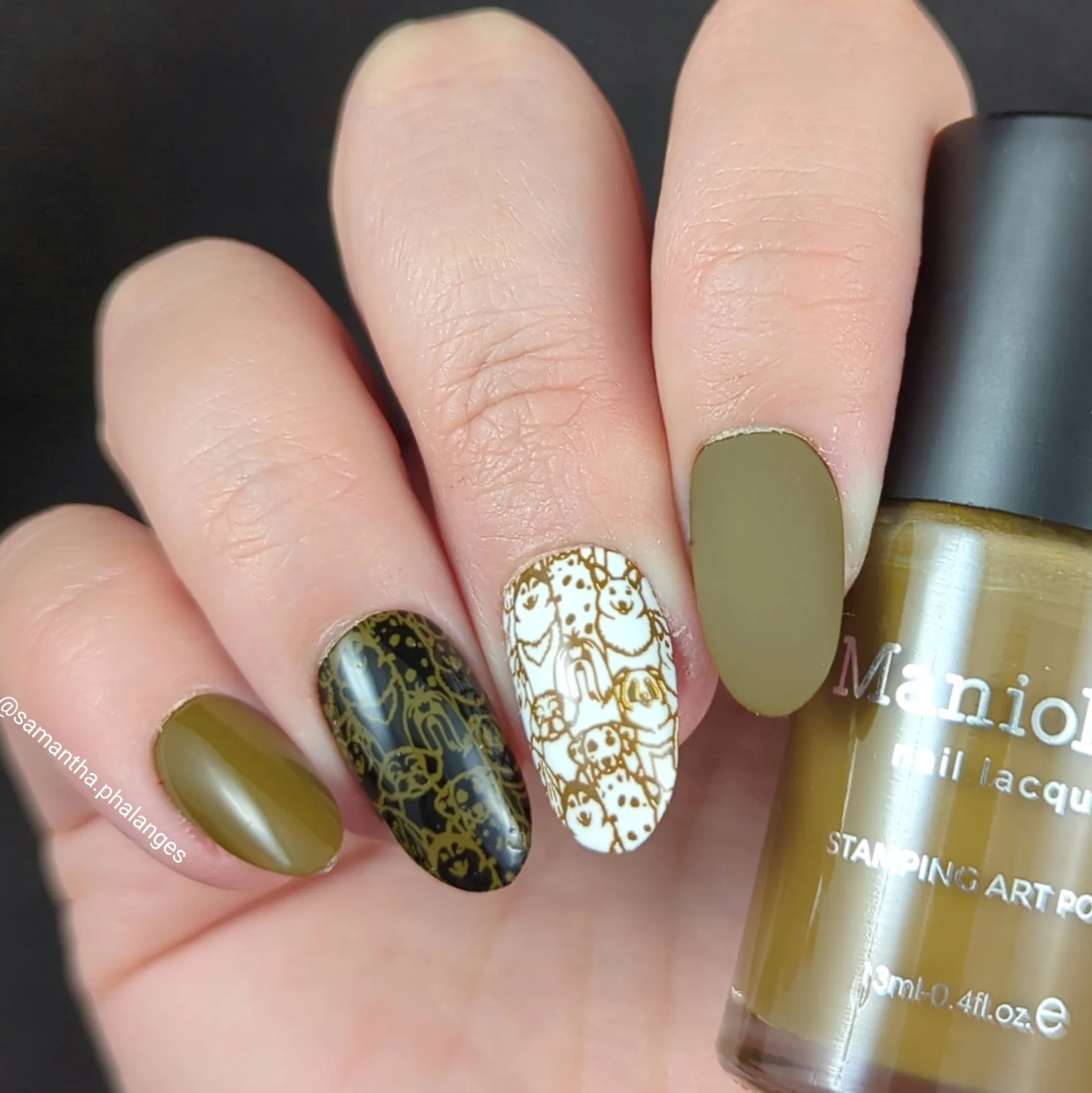 Tippy Taps (B513) - Cream Brown Stamping Polish