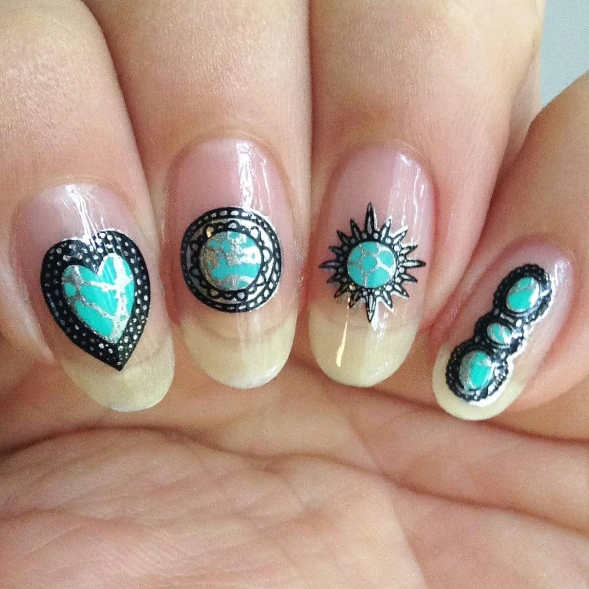 Turquoise (B324) - Green Stamping Polish