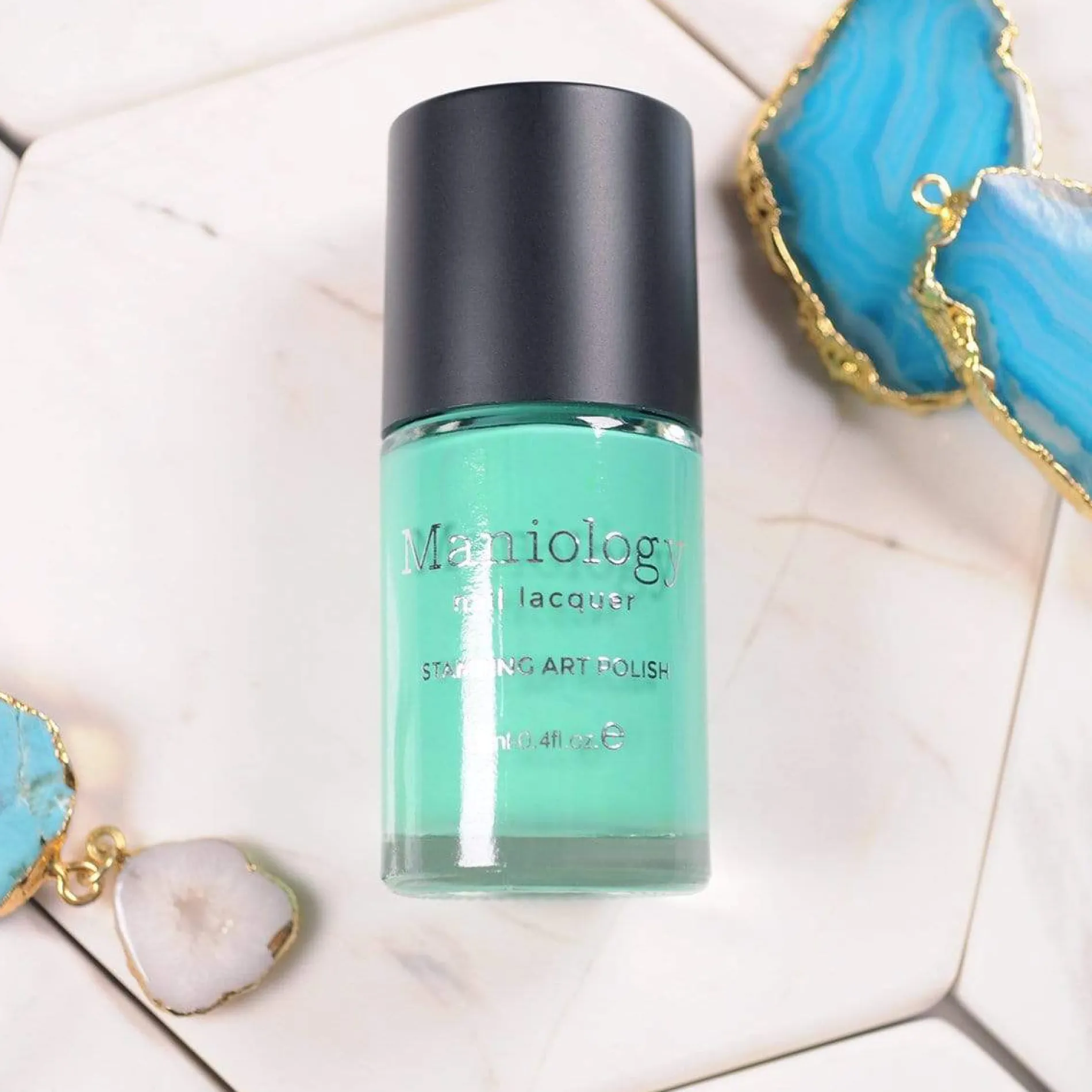 Turquoise (B324) - Green Stamping Polish