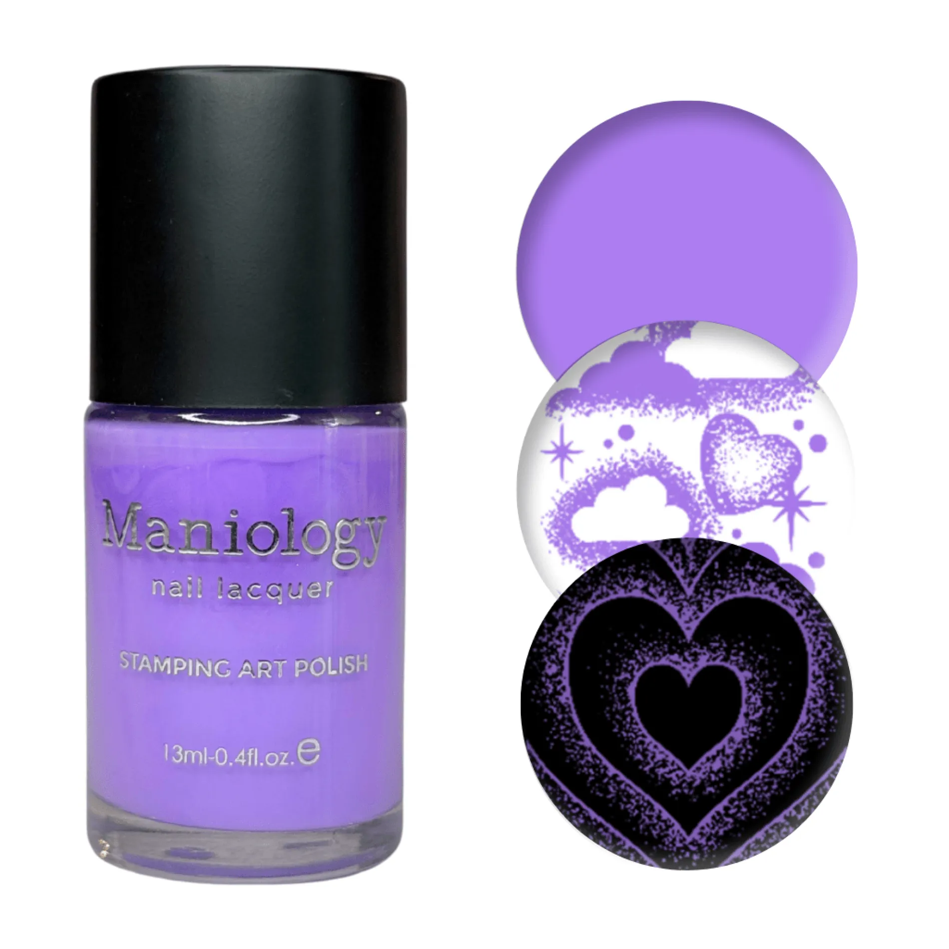 VHS Violet (B552) - Cream Purple Stamping Polish