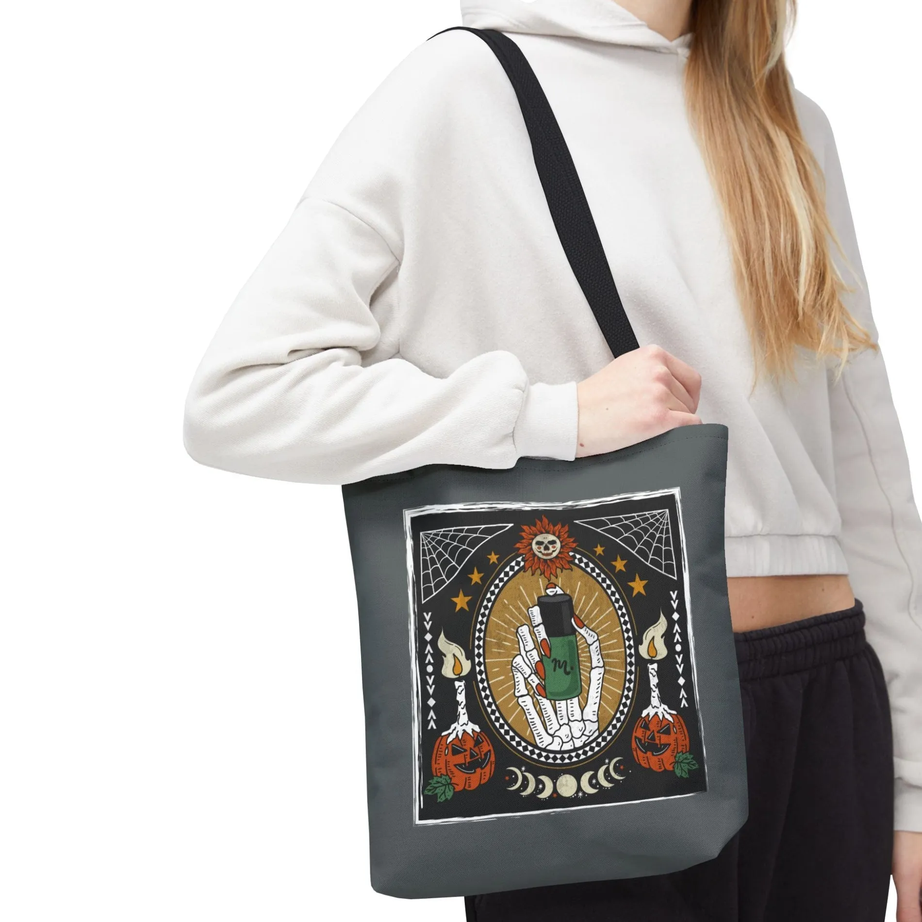 Vintage Halloween Tote Bag - Dark Grey