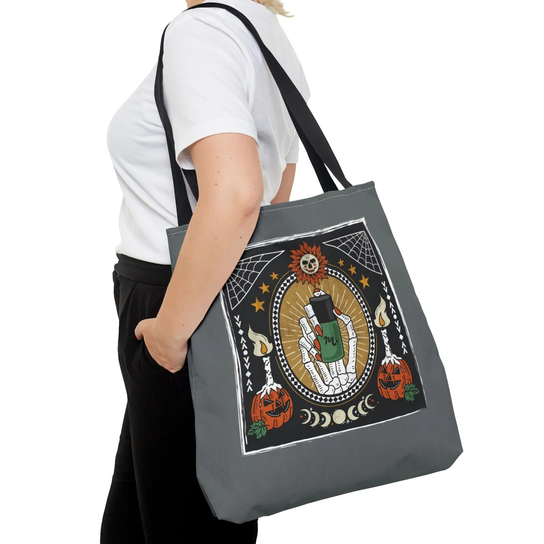 Vintage Halloween Tote Bag - Dark Grey