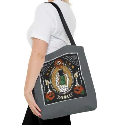 Vintage Halloween Tote Bag - Dark Grey