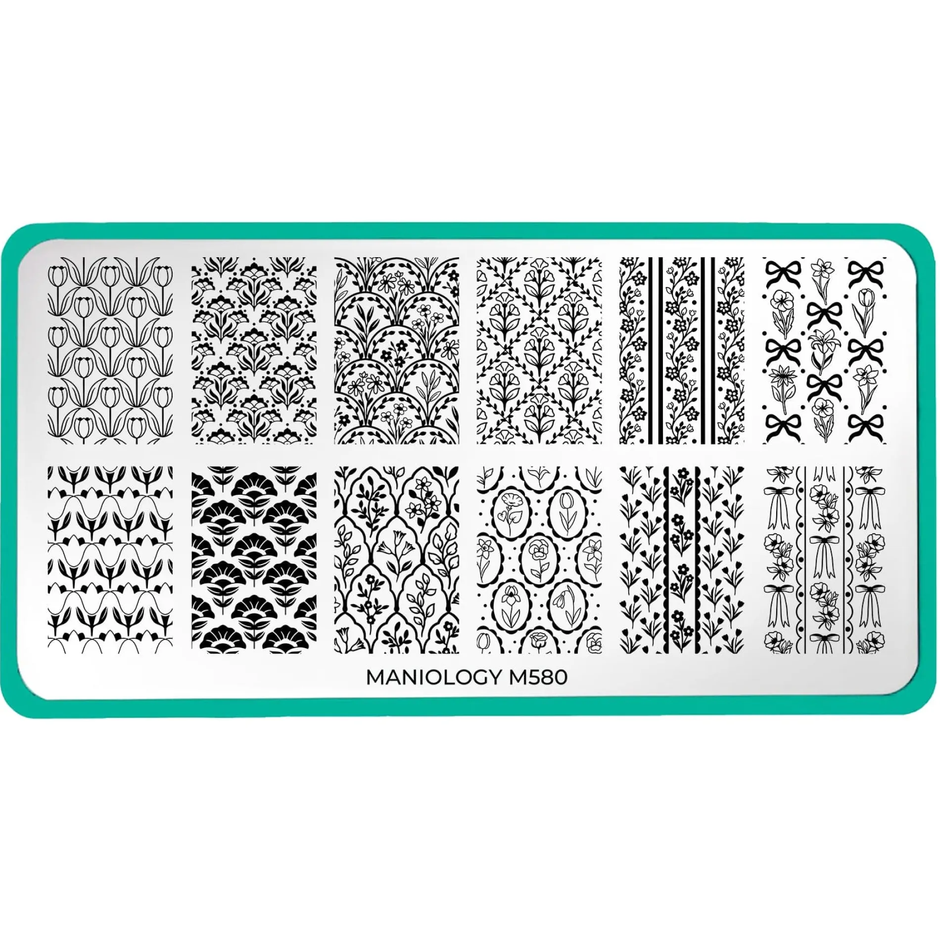 Wall Flowers (M580) - Nail Stamping Plate