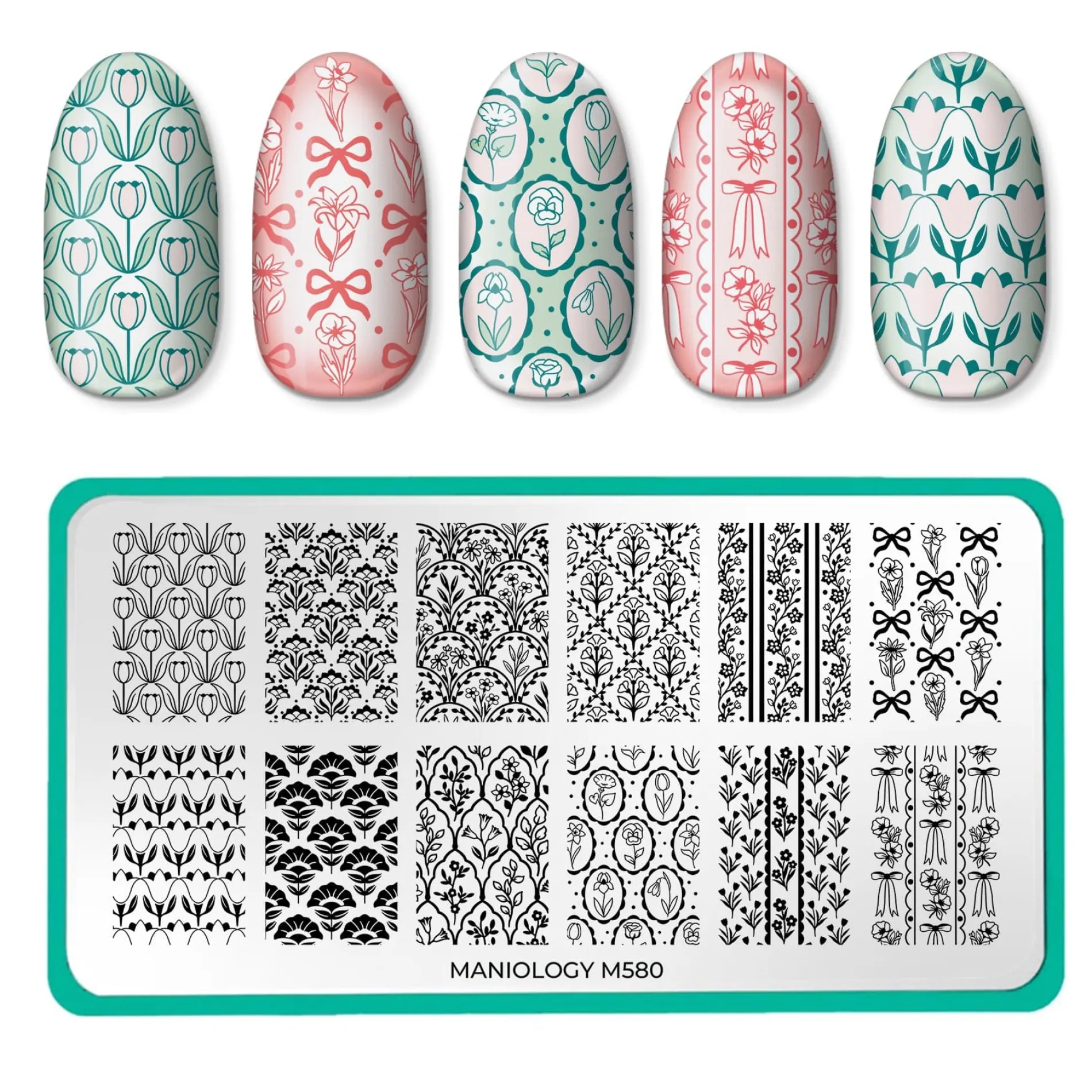 Wall Flowers (M580) - Nail Stamping Plate