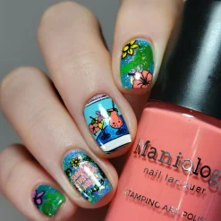 Watermelon Float (B431) - Cream Coral Stamping Polish