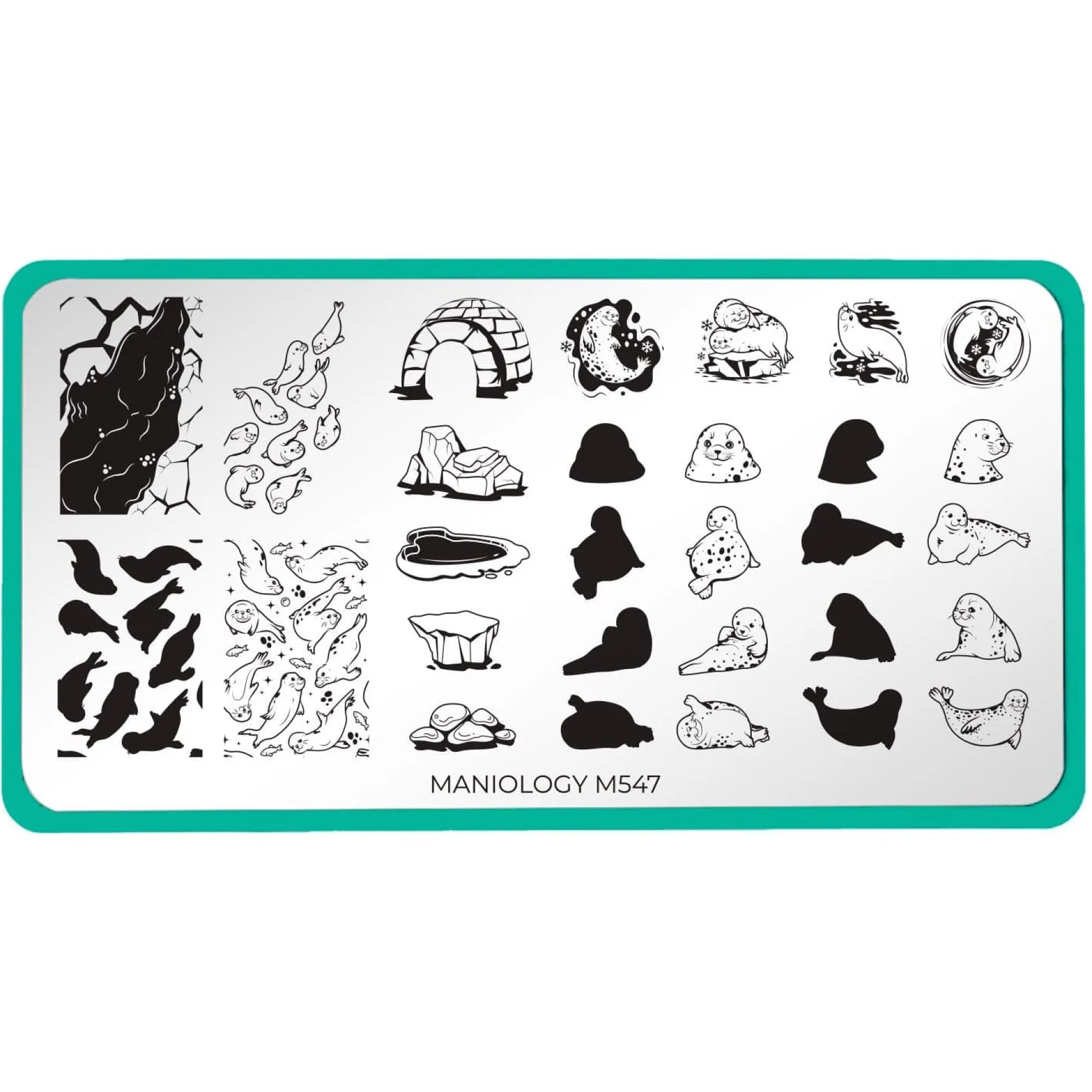 Water Pups (M547) - Nail Stamping Plate