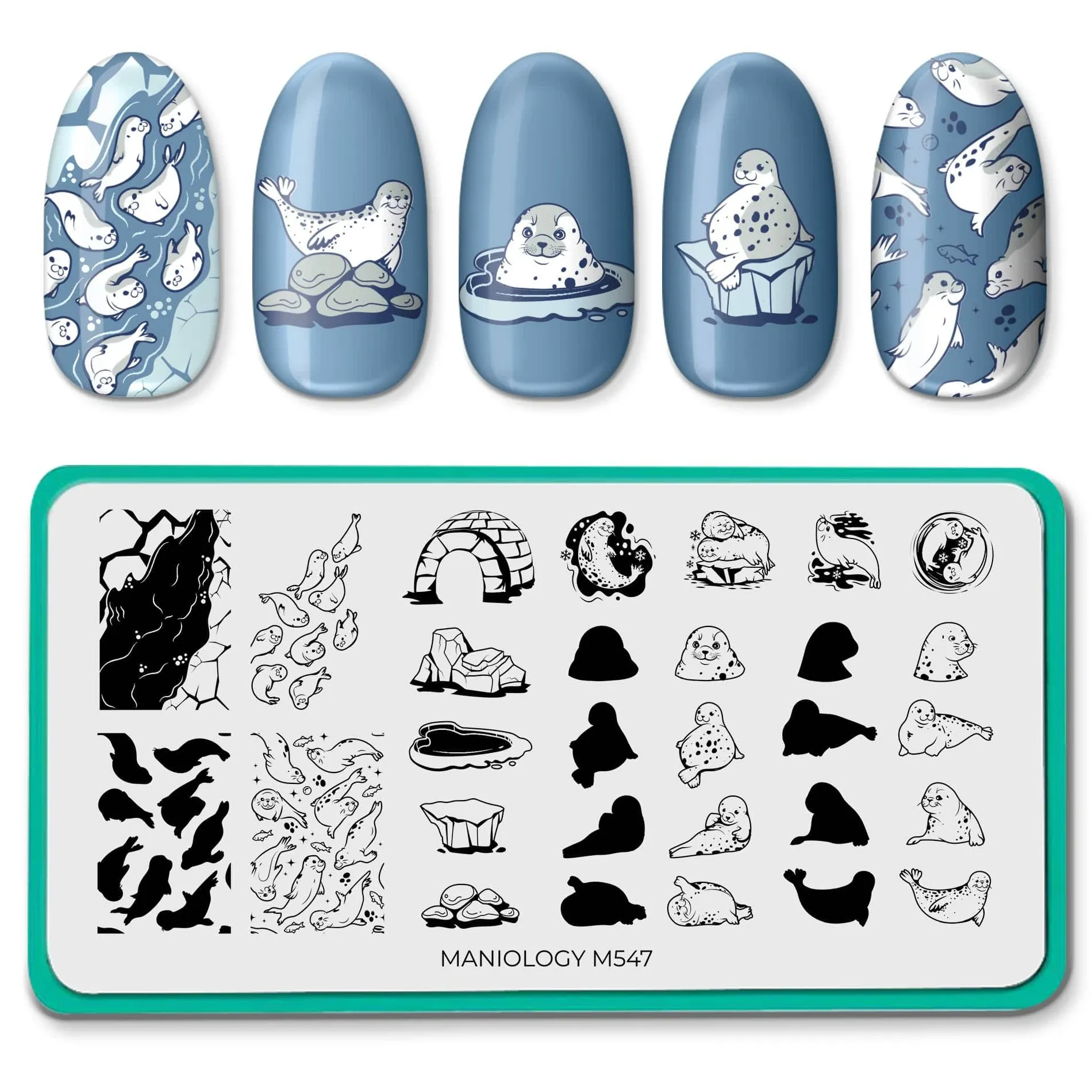 Water Pups (M547) - Nail Stamping Plate