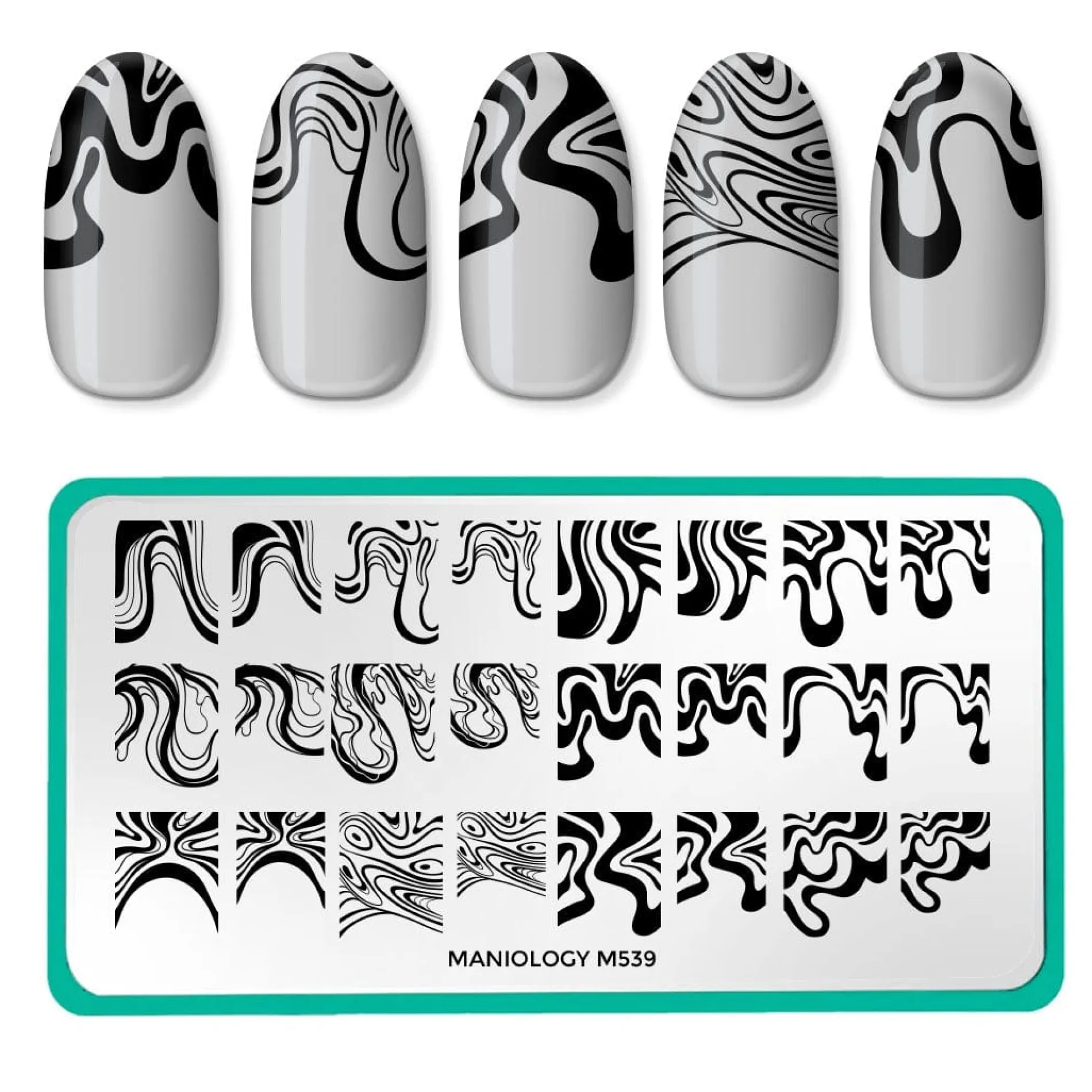 Wavy French (M539) - Nail Stamping Plate