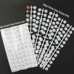 White Self-Adhesive Nail Polish Swatch Dots - Set of 120