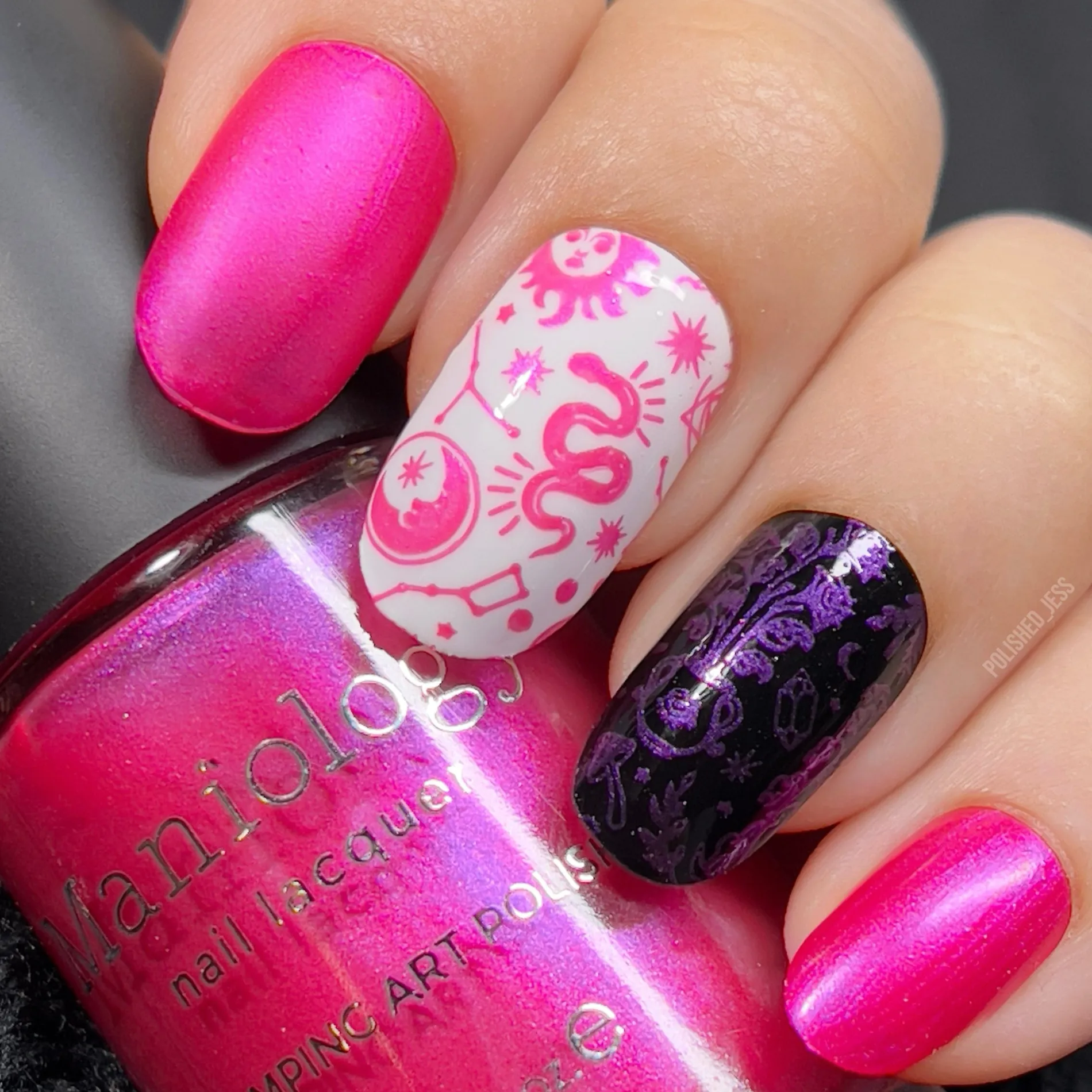 Wild Wings (B294) - Hot Pink Duochrome Stamping Polish