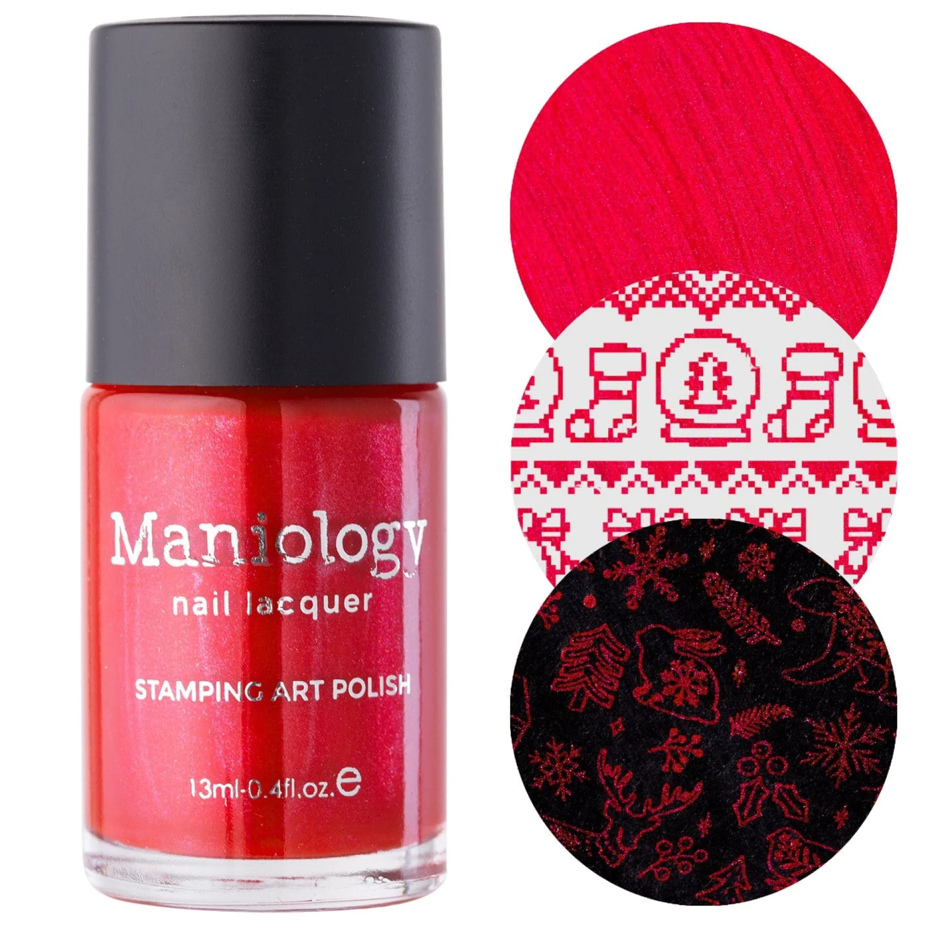 Winterberry (B493) - Pearl Red Stamping Polish