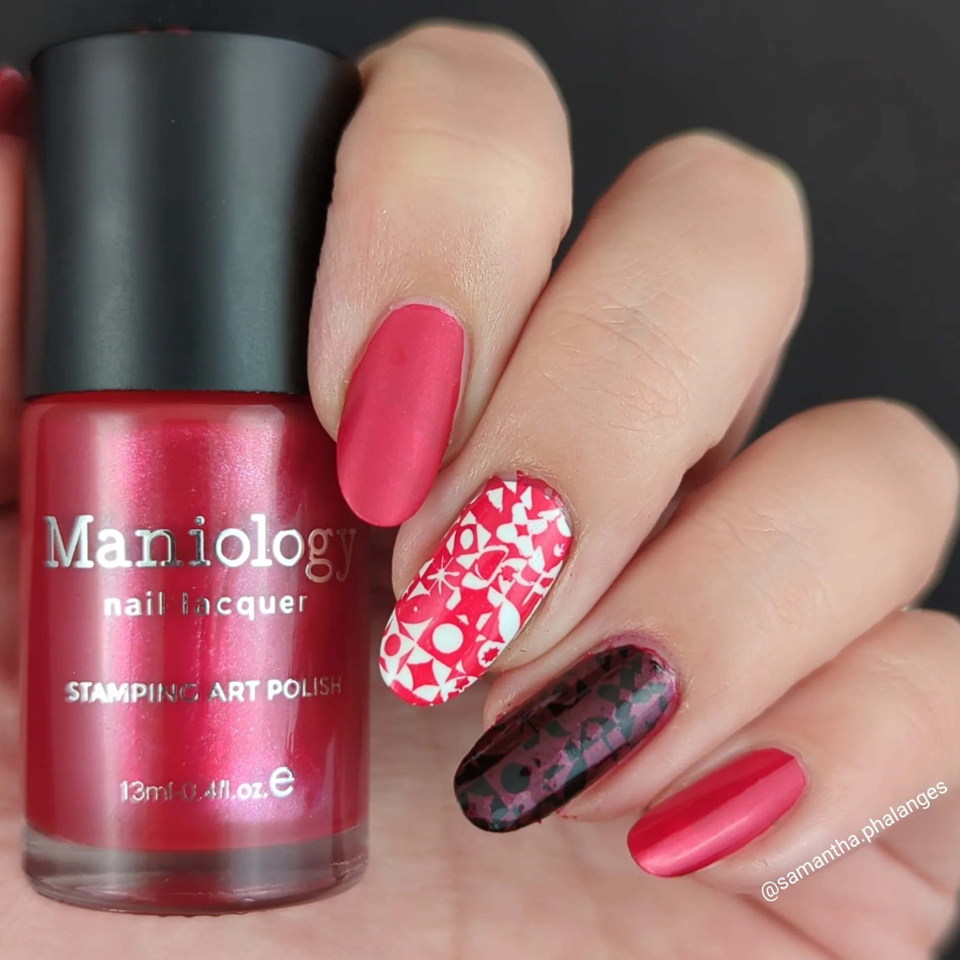 Winterberry (B493) - Pearl Red Stamping Polish