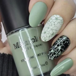 Withered Beauty: Cursed Vines (B559) - Green Pearl Cream Stamping Polish