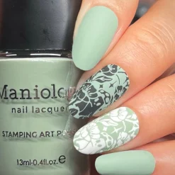 Withered Beauty: Cursed Vines (B559) - Green Pearl Cream Stamping Polish