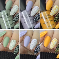 Withered Beauty: 3-Piece Pearl Cream Stamping Polish Set