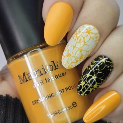 Withered Beauty: Twisted Patch (B560) - Orange Pearl Cream Stamping Polish