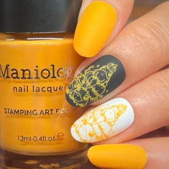 Withered Beauty: Twisted Patch (B560) - Orange Pearl Cream Stamping Polish