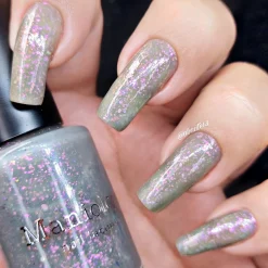 Woodland Walk: White Willow (P155) - Grey Jelly Flakies Nail Polish
