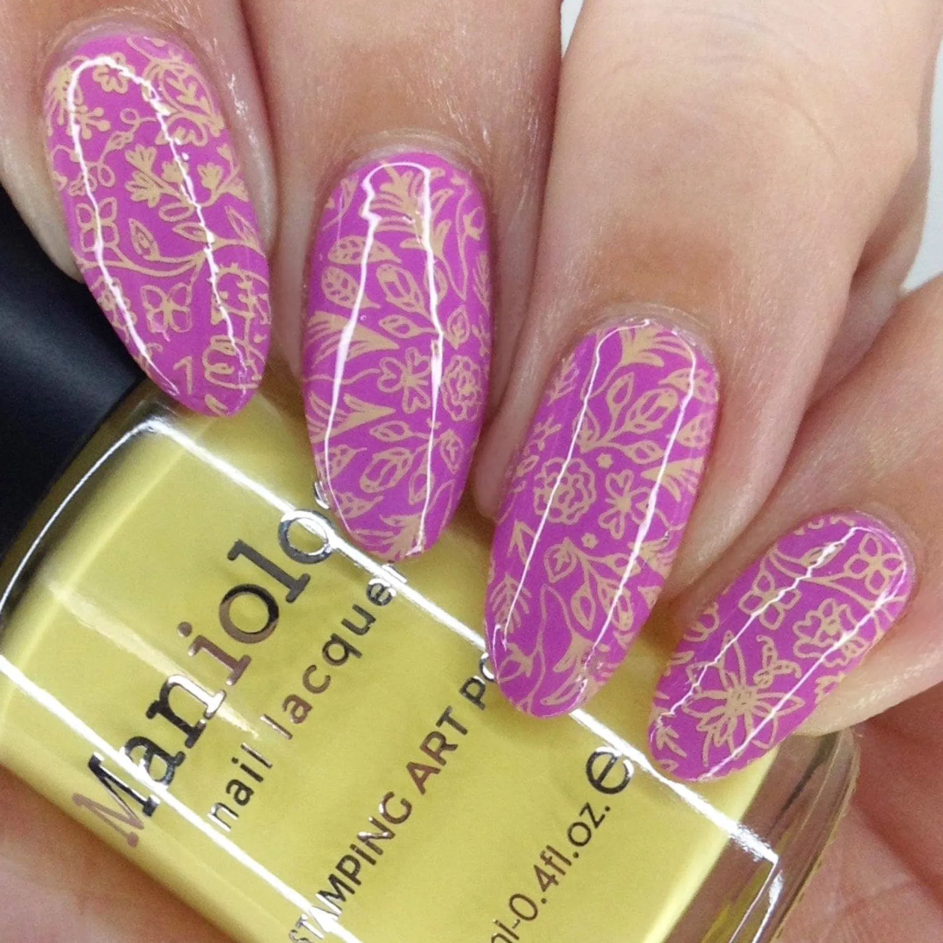 Zinnia (B422) - Cream Lemon Yellow Stamping Polish
